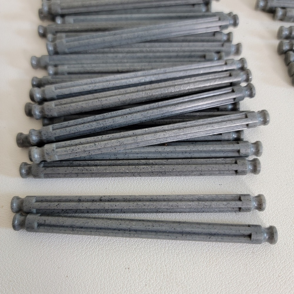 K'NEX Classic Rods Metallic Grey Granite Replacement Parts Qty 100